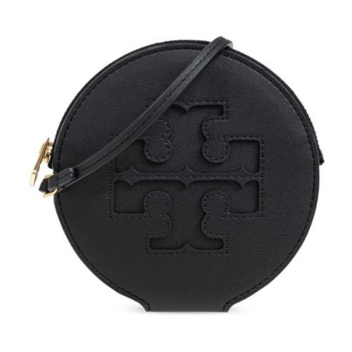 Tory Burch Svart Läderplånbok med Handledsrem Black, Dam