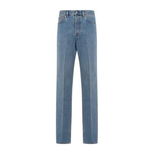 Gucci Blå Straight Denim Byxor Blue, Dam