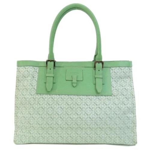 Loewe Pre-owned Pre-owned Canvas totevskor Green, Dam