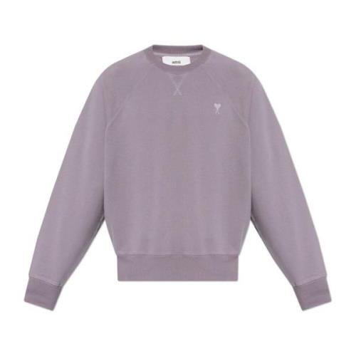 Ami Paris Sweatshirt med logotyp Purple, Herr