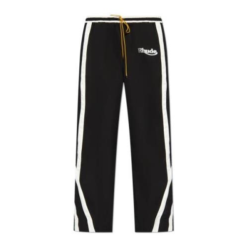 Rhude Sweatpants med logotyp Black, Herr