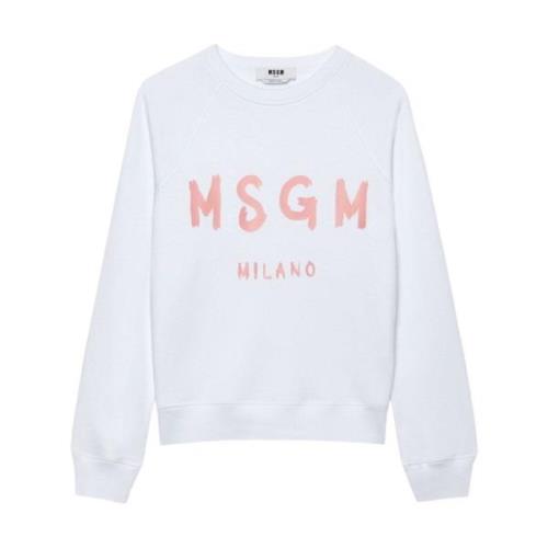 Msgm Vit Tröja för Kvinnor White, Dam