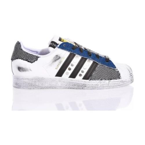 Adidas Anpassade vita blå svarta sneakers Multicolor, Herr