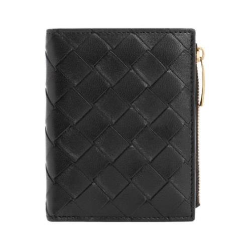 Bottega Veneta Bi-fold Plånbok med Dragkedja Black, Dam