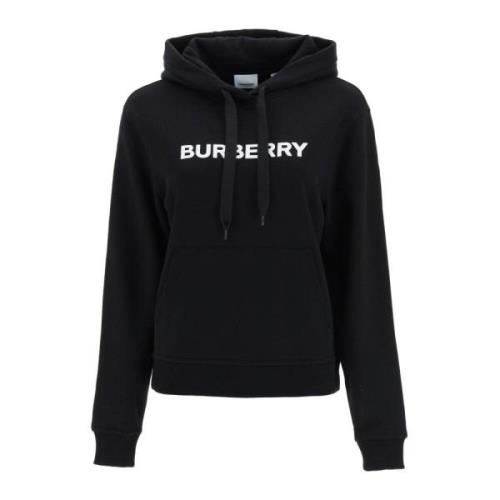 Burberry Logo Print Hoodie Black, Dam