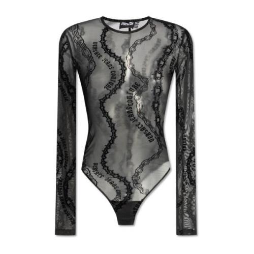 Versace Jeans Couture Logo bodysuit Black, Dam