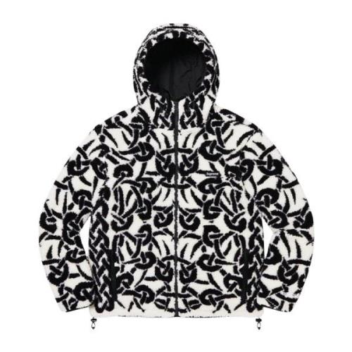 Supreme Celtic Knot Reversible Fleece Hooded Jacket Black, Herr