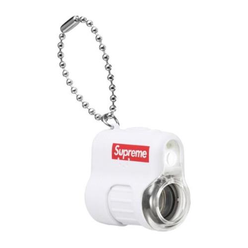 Supreme Fickmikroskop Nyckelring med LED och UV White, Unisex