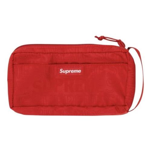 Supreme Röd Organizer Pouch Ss19 Limited Edition Red, Unisex