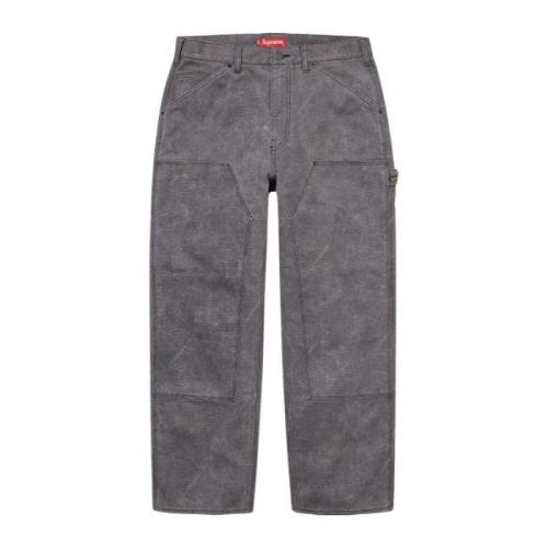 Supreme Canvas Double Knee Painter Pant Black Black, Herr