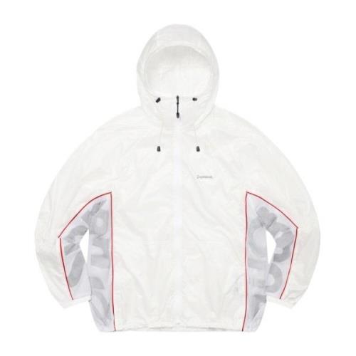 Supreme Vit Ripstop Windshell Jacka Begränsad Upplaga White, Herr