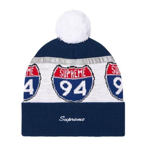 Supreme Reflekterande Beanie Limited Edition Mörkblå Multicolor, Unise...