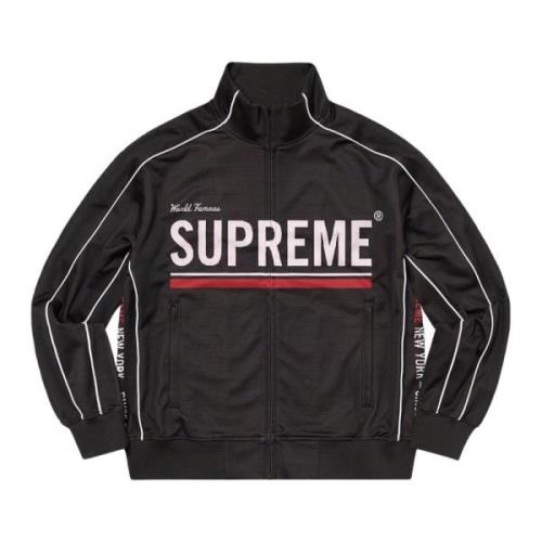 Supreme Världsberömd Jacquard Track Jacket Svart Black, Herr