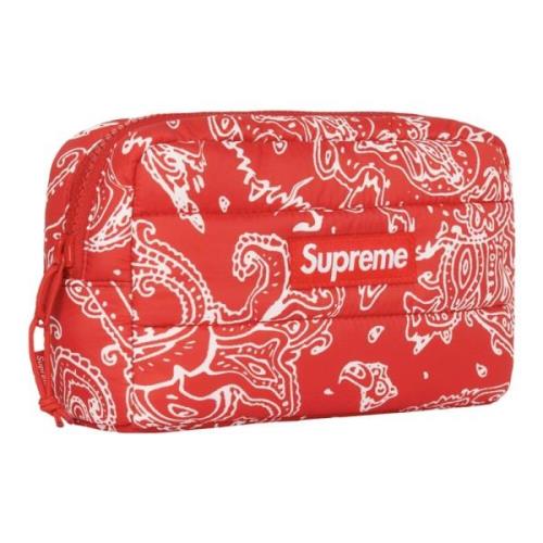 Supreme Röd Paisley Puffer Pouch Limited Edition Red, Dam