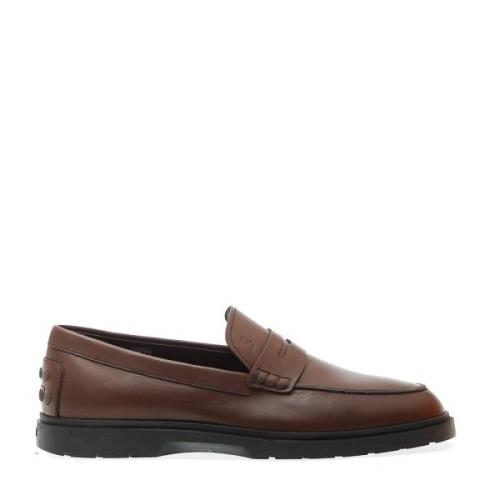 Tod's Svart Loafer Hybrid Sula Läder Moccasin Brown, Herr