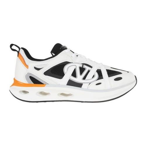 Valentino Garavani Reflekterande Vlogo Easyjog Sneaker White, Herr