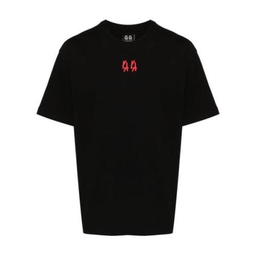 44 Label Group Svart Logo Print Crew Neck T-shirt Black, Herr