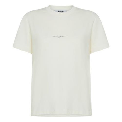 Msgm Vita T-shirts och Polos White, Dam