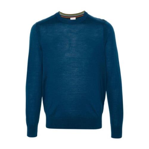 Paul Smith Koboltblå Merinoulltröja Blue, Herr