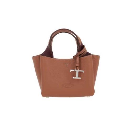 Tod's Ljusbrun Hammrad Läder Toteväska Brown, Dam