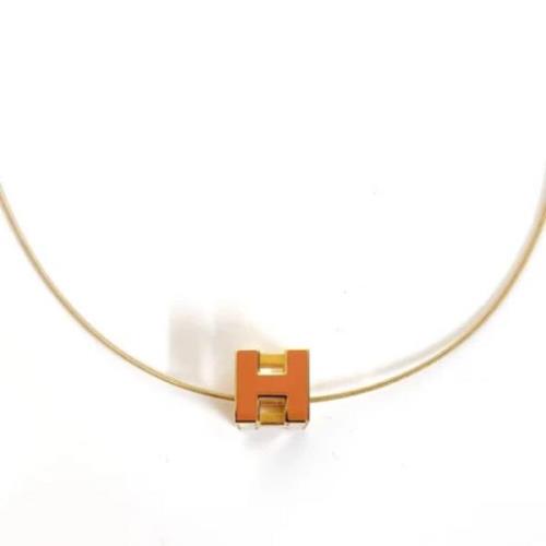 Hermès Vintage Pre-owned Metall halsband Yellow, Dam