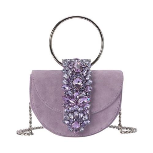 Alma EN Pena Måne Flap Clutch Väska Purple, Dam