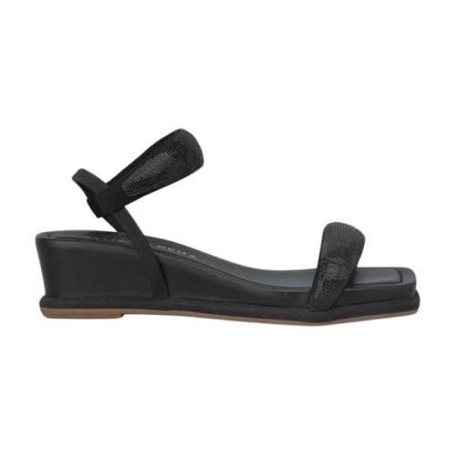 Alma EN Pena Kvinnors kil sandal med dekorerad rem Black, Dam