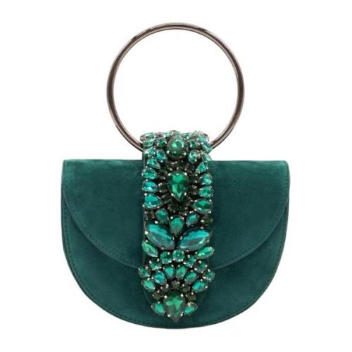 Alma EN Pena Måne Clutch Väska Green, Dam