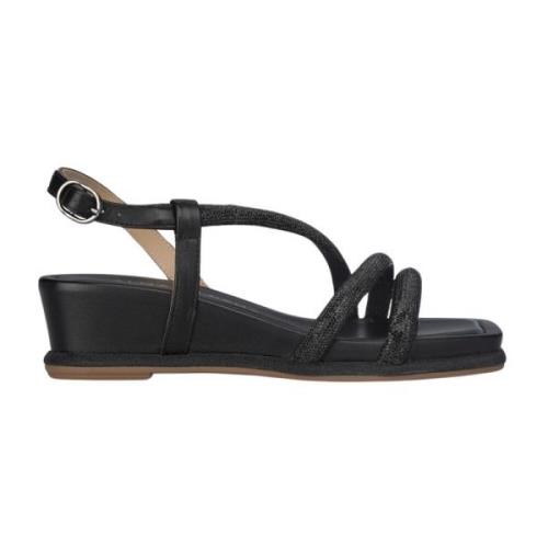 Alma EN Pena Kristallrem Kil Sandal Black, Dam