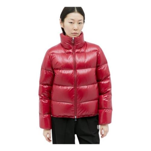 Moncler Quiltad Dunjacka med Ståkrage Red, Dam