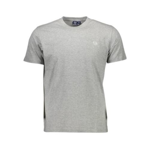 Sergio Tacchini Broderad Logotyp Rund Hals T-shirt Gray, Herr