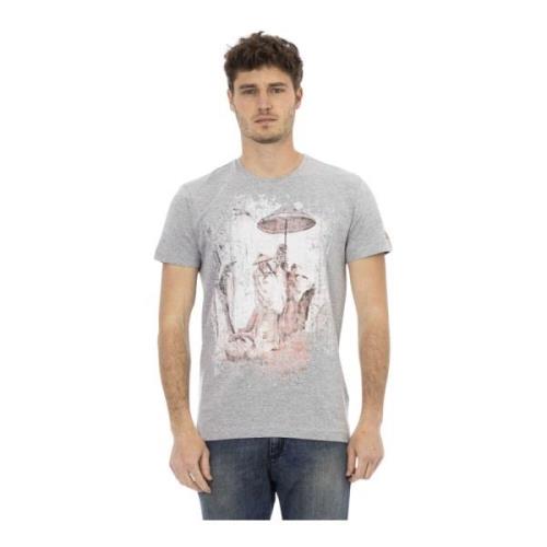 Trussardi Action T-shirt med Logomönster Gray, Herr