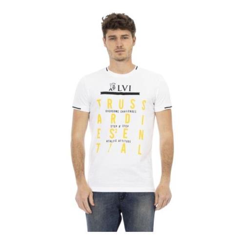 Trussardi Action T-shirt med Logomönster White, Herr