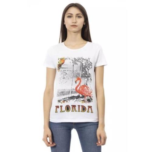 Trussardi Elegant vit kortärmad T-shirt White, Dam