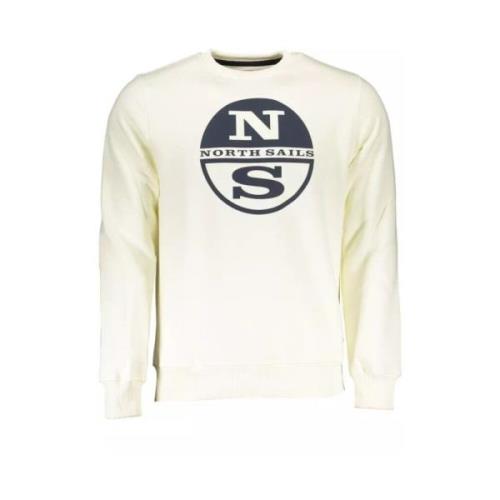 North Sails Elegant vitt rundhals sweatshirt Beige, Herr