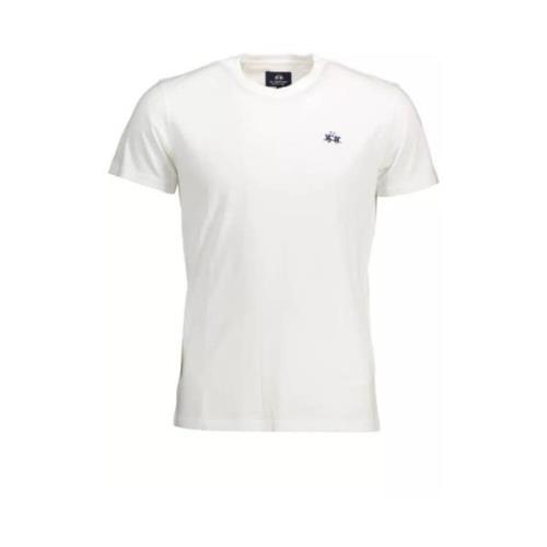 La Martina Elegant vit broderad tee White, Herr