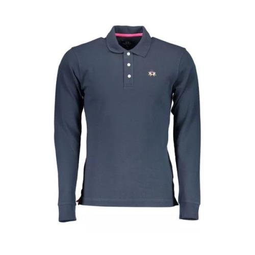 La Martina Elegant Slim Fit Långärmad Polo Blue, Herr