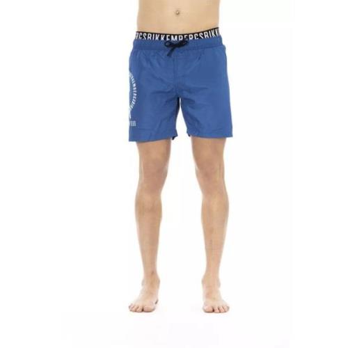 Bikkembergs Sleek Layered Swim Shorts Blue, Herr