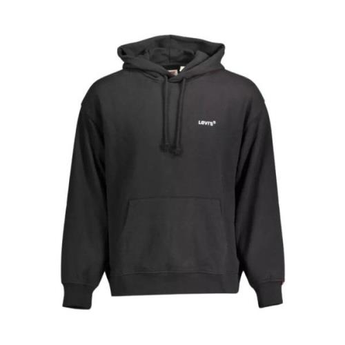 Levi's Svart Bomull Hoodie Black, Herr