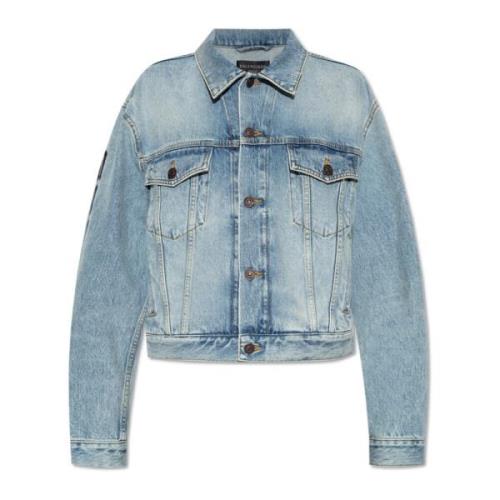 Balenciaga Denimjacka Blue, Dam