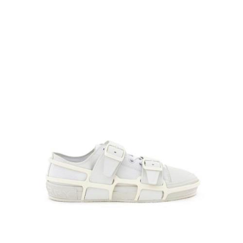 Burberry Vit Canvas Sneaker med Gummisula White, Herr