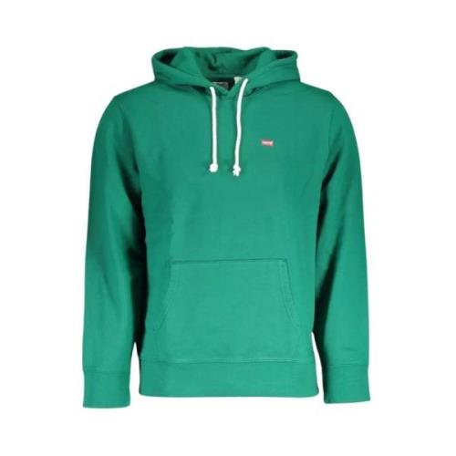 Levi's Grön Hoodie i Bomull med Logotyp Green, Herr