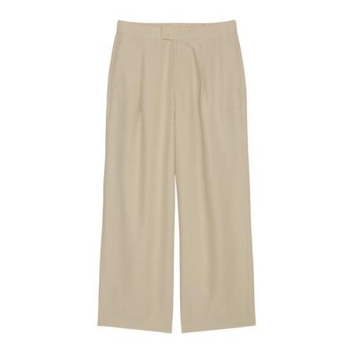 Marc O'Polo Veckade avklippta byxor Beige, Dam