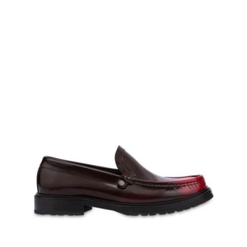 Moschino Röda platta slip-on skor Red, Herr