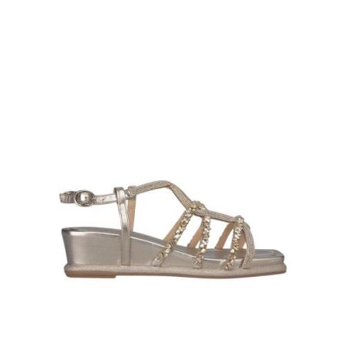 Alma EN Pena Kristalldekorerad Kil Sandal Yellow, Dam