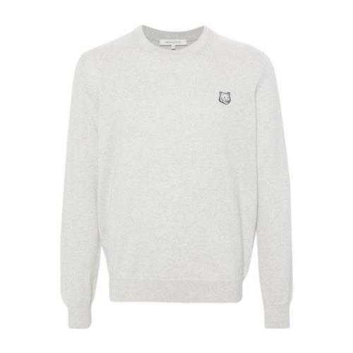 Maison Kitsuné Grå Tröja med Logodetalj Gray, Herr