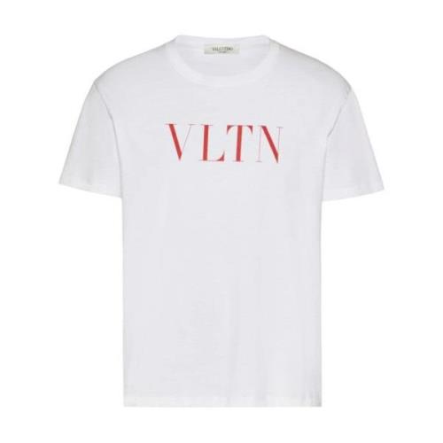 Valentino Garavani Vit Vltn T-shirt med röd tryck White, Herr