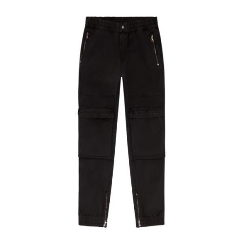 Diesel Svarta Byxor Slim Fit Dragkedja Black, Herr