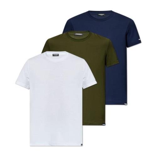 Dsquared2 Trepack T-shirts från 'Underwear' kollektionen Multicolor, H...