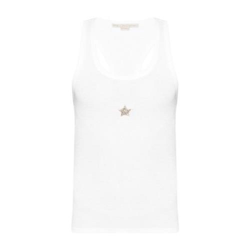 Stella McCartney Vit Ribbad Tanktop White, Dam